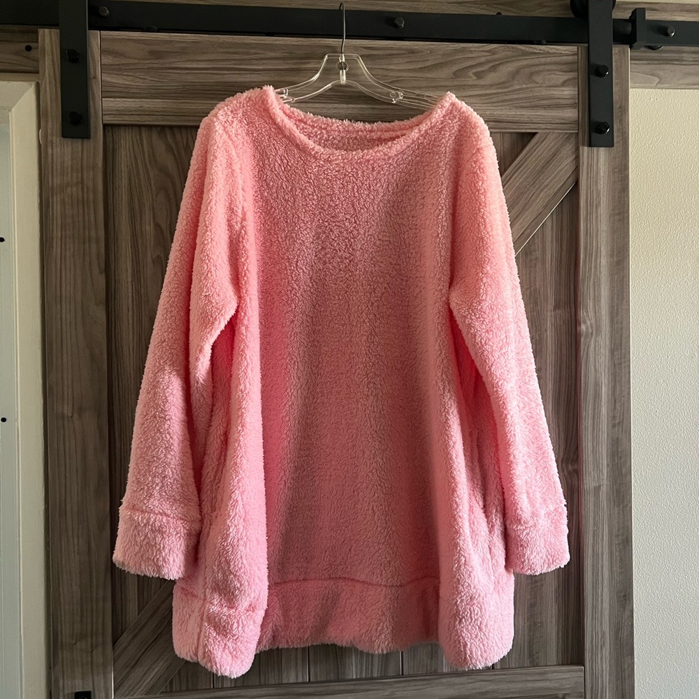 Cozy Pink Sweatshirt/Tunic/Night shirt/Dress